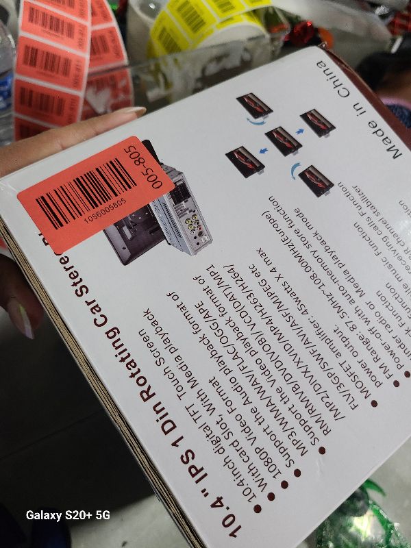 Photo 1 of 10.4“ Wireless CarPlay Stereo Single Din Car Radio,2025 Upgraded Rotatable HD IPS Touch Screen,Wireless Android Auto Car Play Screen Bluetooth RDS/FM EQ SWC USB/TF Backup Camera