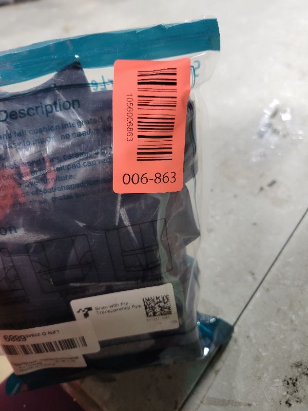 Photo 1 of 16 PCS Square Chair Leg Floor Protector, Silicone Chair Leg Cover, Furniture Leg Protectors with Felt, Mobile Table Leg pad, Protect The Floor from Scratches.1 1/2 in Black.