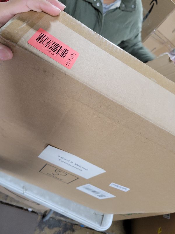 Photo 1 of 2 Pack White Shed Windows 18" x 23" Flush Mount Window with Tempered Glass and Fiberglass Screen for Chicken Coop Sheds Barns Playhouse