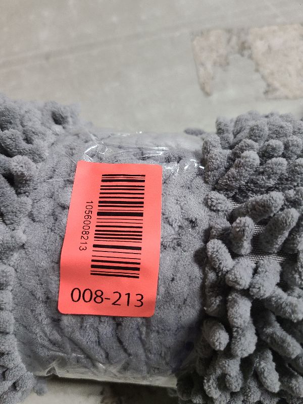 Photo 1 of Chenille Bath Mat – Non-Slip with Backing Bath Rug Ultra-Absorbent and Machine Washable Bathroom Mat Quick-Dry Design. Ideal for Bathroom and Tub Areas