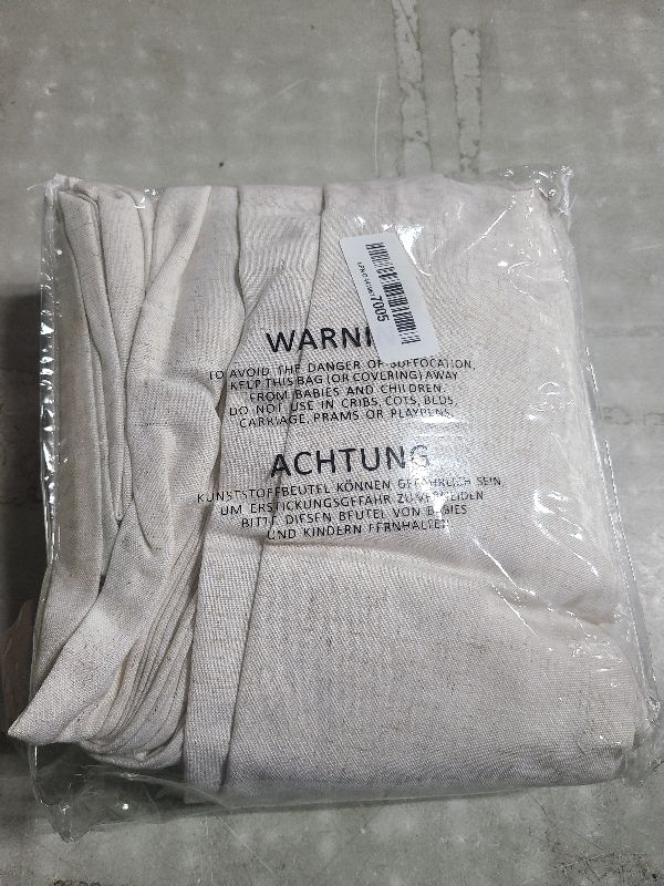 Photo 1 of 102 Inch Long Curtains Pinch Pleat Linen Curtains for Living Room 2 Panels Set Natural Cream Semi Sheer Light Filtering Boho Neutral 102 Inch Pleated Curtain with Hooks Floor Ceiling Bedroom Window