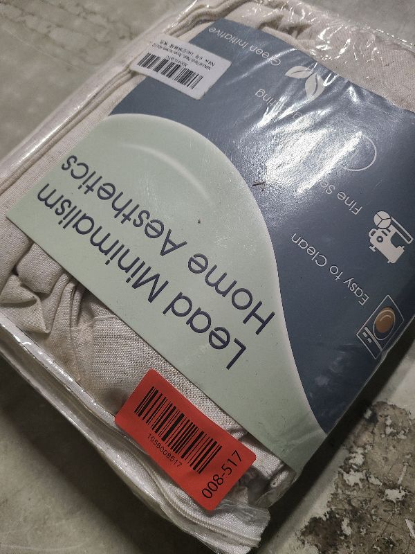 Photo 1 of 102 Inch Long Curtains Pinch Pleat Linen Curtains for Living Room 2 Panels Set Natural Cream Semi Sheer Light Filtering Boho Neutral 102 Inch Pleated Curtain with Hooks Floor Ceiling Bedroom Window