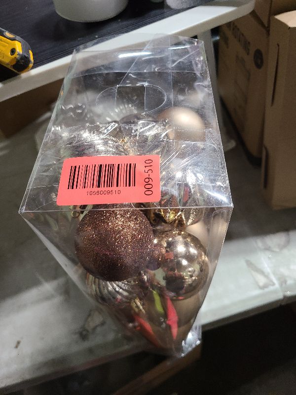 Photo 1 of 2.36" Christmas Ball Ornaments Brown 30 Pcs Small Shatterproof Christmas Tree Decorations Xmas Tree Christmas Ornaments Balls with Hanging Loop for Halloween Wedding Holiday Party Wreath Home Decor