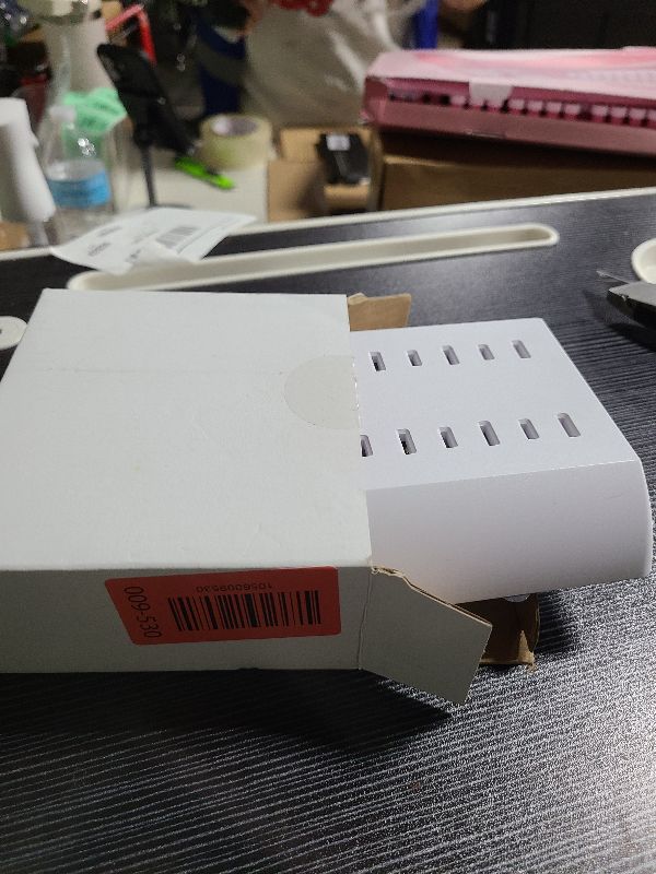 Photo 1 of 2-Prong 6-Outlet Extender, Multi Plug Outlet with 6 Electrical Outlets Adapter, Quick and Easy Install, Home Essentials, ETL Listed, 125V, 15A, Max 1875W, White