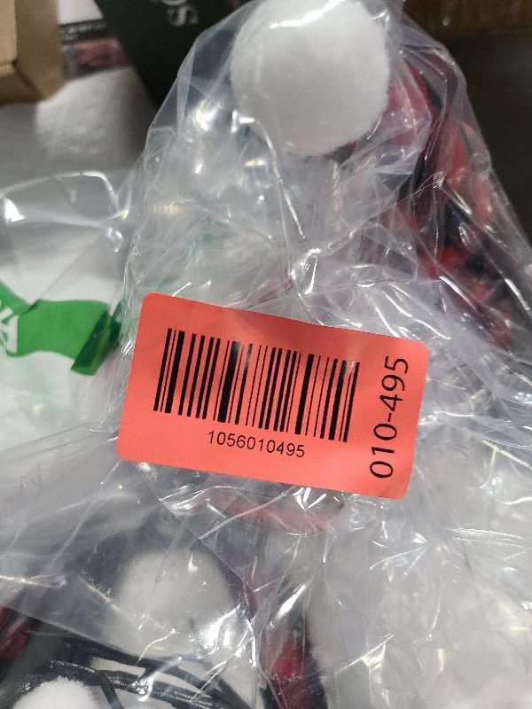 Photo 1 of 2 Pack Christmas Table Decorations, 14" Lighted Plush Snowmen Christmas Trees with Pine Cone Twigs, Light Up Snowman Holiday Present, Battery Operated Xmas Gifts Tabletop Ornaments (Black and Red)