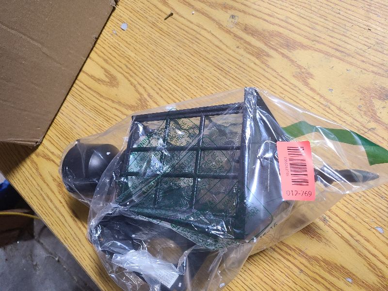 Photo 1 of 16.5" Solar Post Lights, Dusk to Dawn Outdoor Post Lights Solar Lamp Post Light, Black Lamp Posts Outdoor Lighting with Pier Mount Base, Waterproof Outdoor Light Post for Yard Garden Pathway, 1 Pack