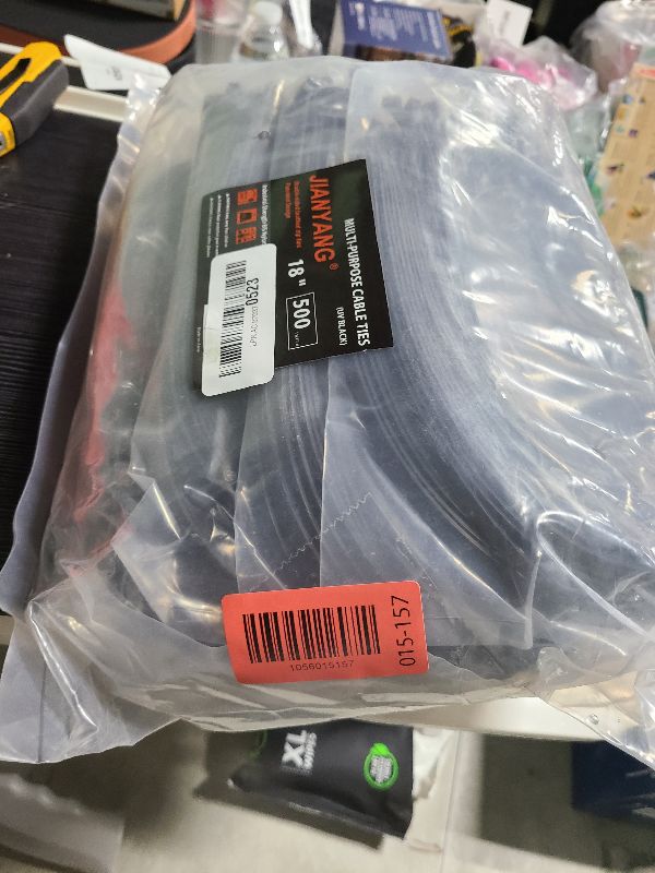 Photo 1 of 18 Inch Zip Ties Double Sided Toothed (500 Pack),100 LBS Tensile Strength Heavy Duty Cable Wire Ties With Self-Locking Adjustable More Durable Nylon Tie Wraps for Indoor Outdoor