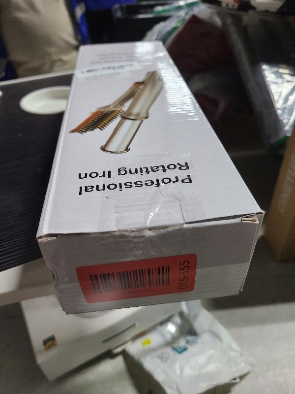 Photo 1 of 2 in1 Hair Curler Straighter Rotating Iron, Curling Iron Wand for Hair Curling and Straighting, Dry and Wet Styling Tool, Travel for Girls Women (Yellow)