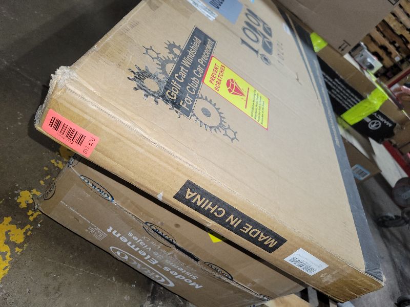 Photo 1 of 10L0L Golf Cart Windshield for Club Car Precedent 2004-Up, Tempo, Clear/Tinted Fold Down Club Car Windshield Anti-UV Impact Resistant - 37.5"W X 33.6"H