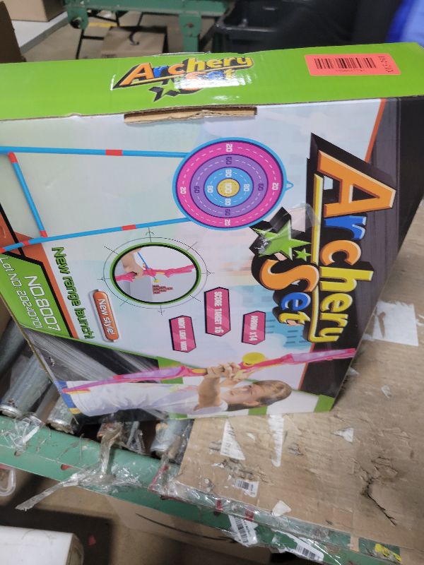 Photo 1 of 2 Pack Kids Bow and Arrow Set, Pink Light Up Archery Toy Set, 2 Foam Dart Blaster & 6 Target Cans Toys for Ages 5-7, Kids Indoor Outdoor Birthday Gifts Ideas for Boys Girls 4 5 6 7 8 9 10 Year Old