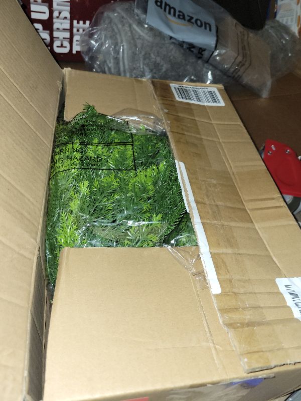 Photo 1 of 2 Pack 24" Artificial Christmas Topiary Ball Trees with Spike Mixed Real Touch Norfolk Pine & Cypress Tips Fake Ball Shrubs Holiday Planters Outdoor Christmas Tree Urn Fillers Front Porch Indoor Decor