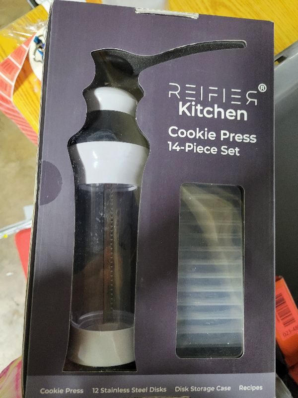 Photo 1 of 14-Piece Cookie Press Set - Upgraded - Stainless Steel Disks & Storage Case - Heavy-Duty Design