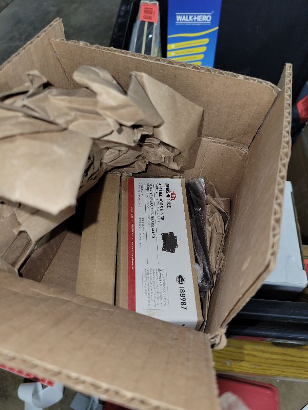 Photo 1 of 10-Pack 4-Inch x 4-Inch Interior Door Hinges with Square Corners, Matte Black, Heavy Duty Steel Construction, Left- or Right-Handed – Design House, 188995