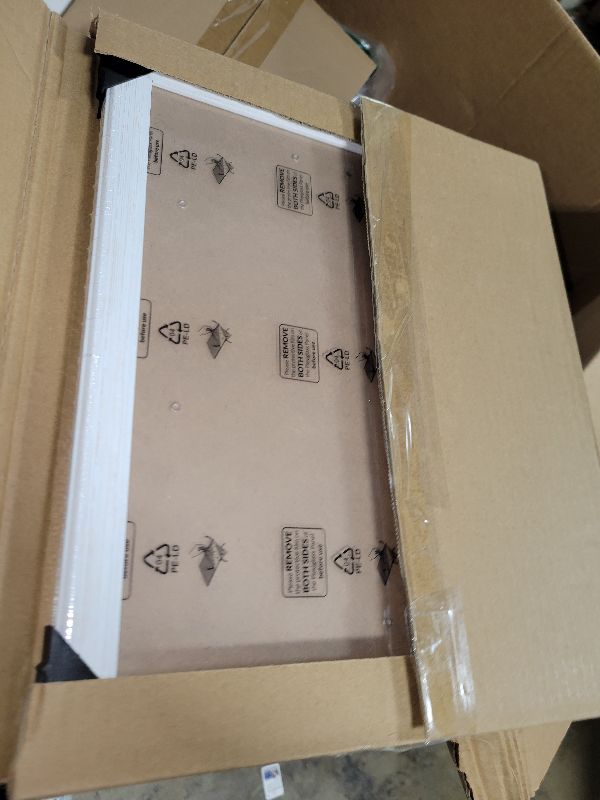 Photo 1 of 10x12 Wood Frame White, Natural Woodgrain 12x10in Picture Frame, Rustic Wooden 10 x 12 inch Gallery Photo Poster Frame with HD Plexiglass, Horizontal Vertical Wall Mounting Tabletop Display 1Pcs