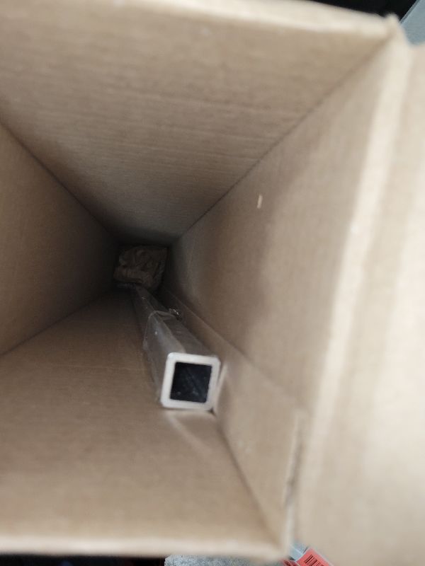 Photo 1 of 1”x 1”x 48”Aluminum Square Tubing, 0.125 Inch Wall Thickness, DIY Industrial Grade Seamless Square Metal Profile,1Pcs