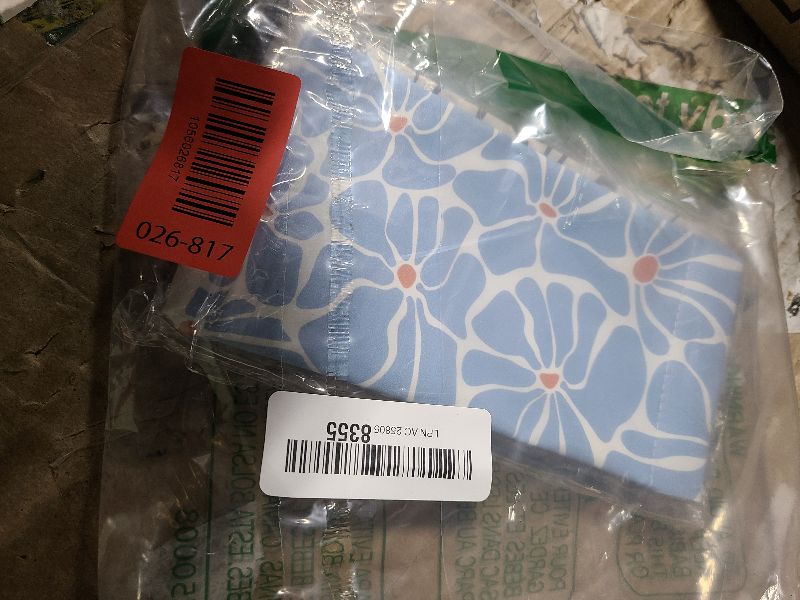 Photo 1 of 2 Pack Eyeglasses Case & Sunglasses Case-PU Soft Squeeze Top Glasses Pouch for Men Women, Stylish Floral Pattern Portable Anti-Scratch Eyewear Bag, Reading Glasses Bag(Light blue flowers)