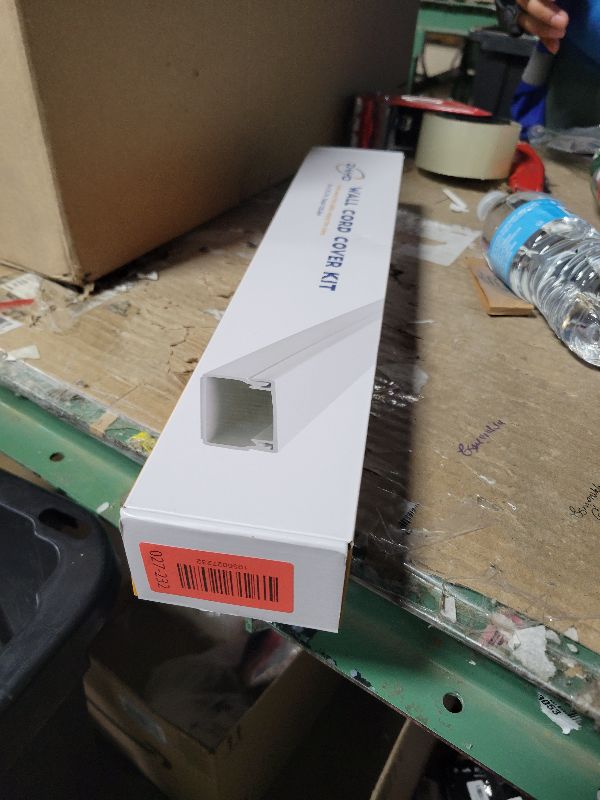 Photo 1 of 126in Cord Hider Kit, Wire Hiders for TV on Wall, Paintable Cable Management Kit, Wire Cover for Wall Mount TV, Hide Wires Along Wall, Black Cord Cover Wall Wire Management, 8xL15.7in W0.95in H0.55in