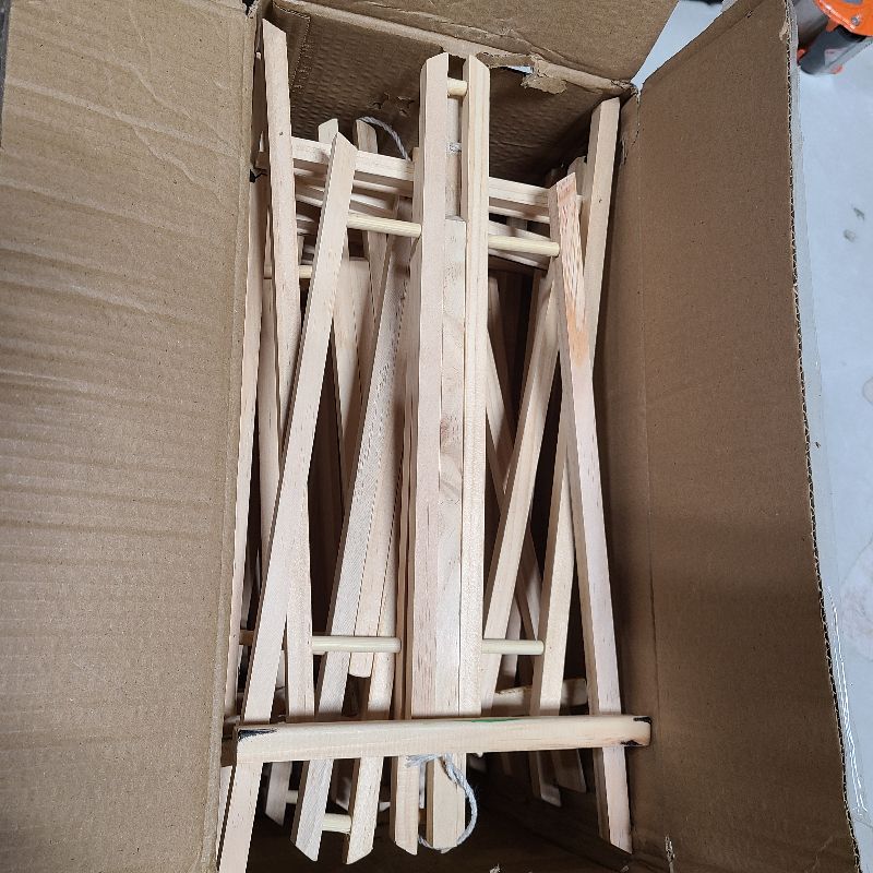 Photo 1 of 10 Pack 16 Inch Wooden Easel Stand, Portable A-Frame Tabletop Display Easel for Painting, Canvas, Photos, Signs, Art Easel forStudents, Beginners, Artists - Compact & Lightweight