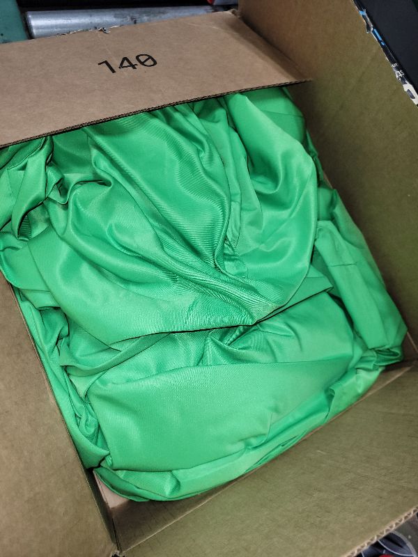 Photo 1 of 10X20ft Large Green Screen Backdrop for Photography, LCUIRC Two Rod Pocket Chromakey Collapsible Green Polyester Curtain with 4 Clamps for Photography, Zoom Meeting and Game Live Steaming