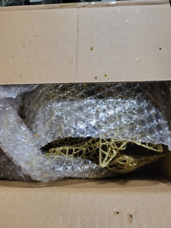 Photo 1 of 16 pc Christmas Tree Star Ornament Set - 3.15" Gold Glitter Pentagrams