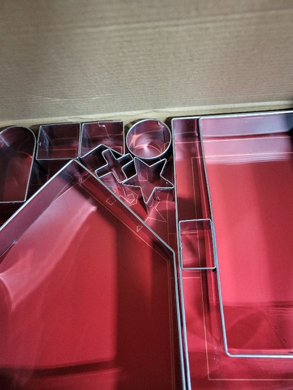 Photo 1 of 10Pcs Gingerbread House Cookie Cutters Set for Christmas Winter Holiday Baking and Decoration, Stainless Steel 3D Gingerbread House Kit for Kids Adults, Gift Package