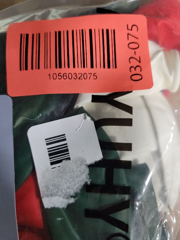 Photo 1 of 100 Pcs Christmas Red Green Balloons 12 Inch Red Green and White Latex Balloons with 65ft Ribbon for Christmas Birthday Baby Shower Party Decorations