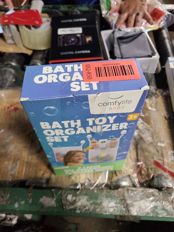 Photo 1 of 2 x Mesh Bath Toy Organizer + 8 Ultra Strong Hooks – The Perfect Bathtub Toy Holder & Bathroom or Shower Caddy – These Multi-use Net Bags Make Baby Bath Toy Storage Easy – For Kids & Toddlers