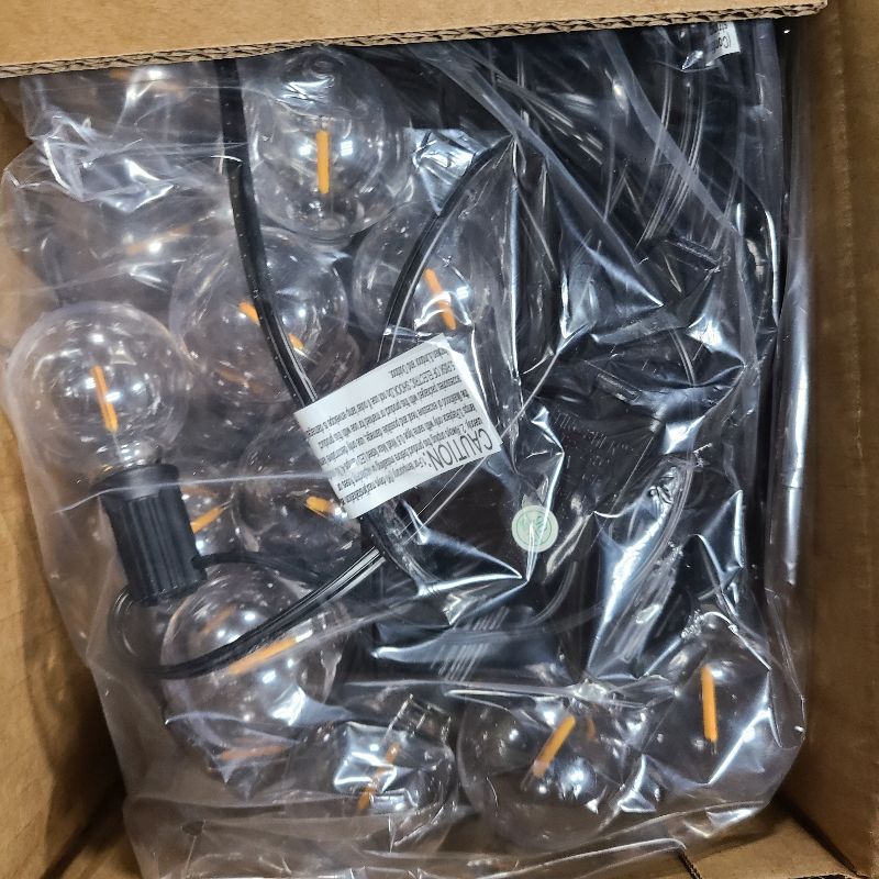 Photo 1 of 100ft 2-Pack Outdoor G40 LED Globe String Lights Dimmable Waterproof Shatterproof Light Strings with 52 Bulbs Connectable Commercial Hanging Lights for Christmas Patio House Backyard Balcony Party