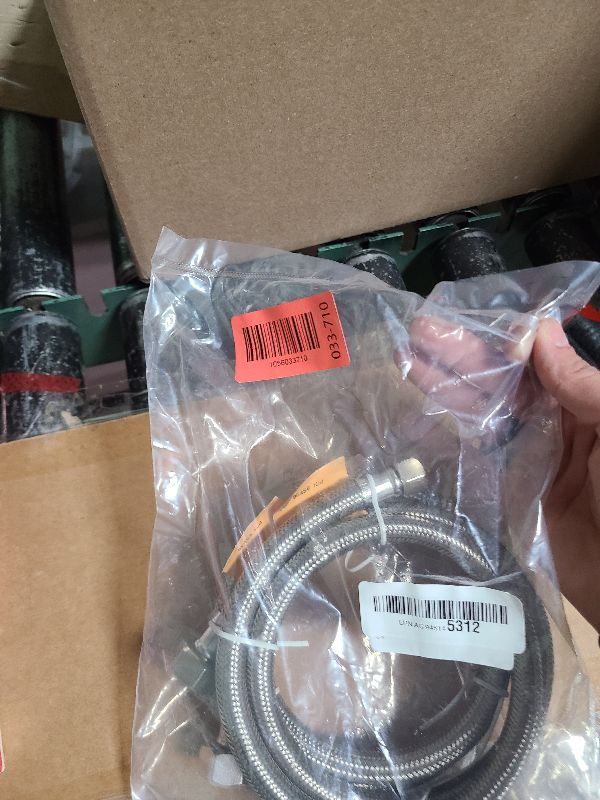 Photo 1 of [2-Pack] PROCURU 36" (3Ft) x 3/8" Comp x 1/2" FIP Faucet Hose Connector, Stainless Steel Braided Supply Line (9SF36-2P)