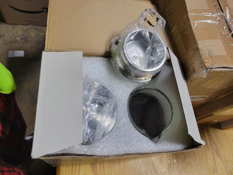 Photo 1 of 2 Pack 2 Liter/68 oz Square Glass Pitcher with Lid, Classic Stripes Water Pitchers with Handle for Fridge, Large Jug for Iced Tea, Coffee, Borosilicate Glass Carafe for Hot/Cold Brew Drink, Silver