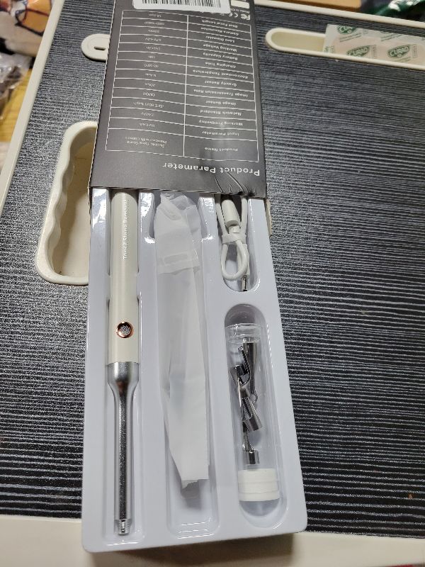 Photo 1 of 2025 Upgraded Tonsil Stone Remover with Camera, Visual Tonsil Stone Removal Kit with 6 LED Light, Tonsil Stone Removal Tool Camera with 1080P, 5 Head Attachments, for iOS & Android (White)