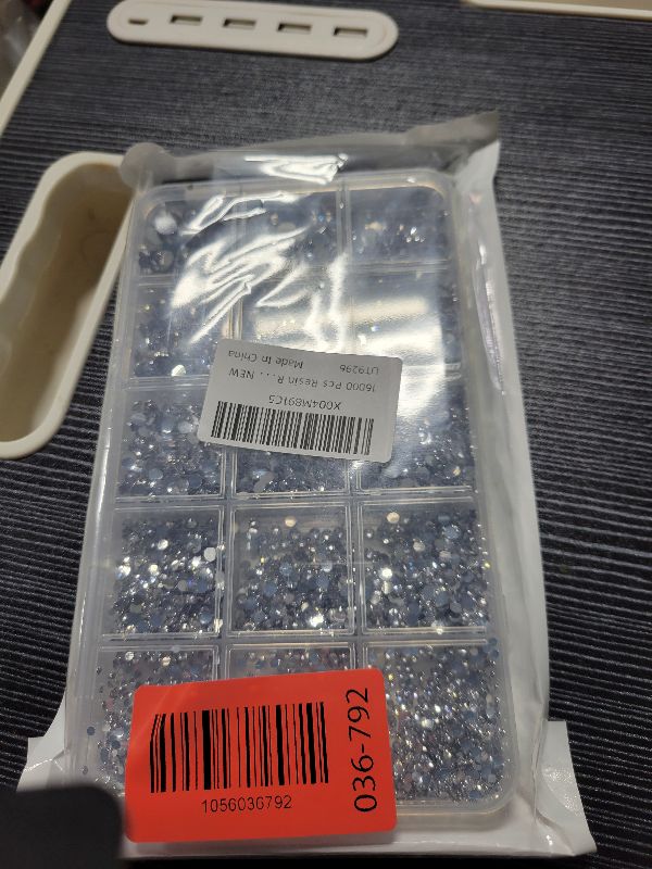 Photo 1 of 16000 Pcs Resin Rhinestones for Crafting, Flatback White Gems Jelly Rhinestones, Mixed Sizes White Bedazzling Crystal with Pickup Tool for DIY Crafts Clothing Tumblers Mugs Shoes Fabric Nail Art