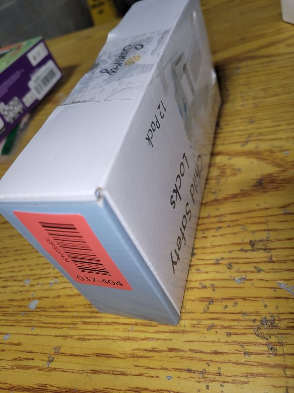 Photo 1 of 12 Pack Cabinet Locks Child Safety | Baby Safety Cabinet Locks NO Drilling 3M Adhesive Baby Proof Drawer Lock Child proofing cabinets latches for Kids Latch for Drawers & Door Child Safety Locks