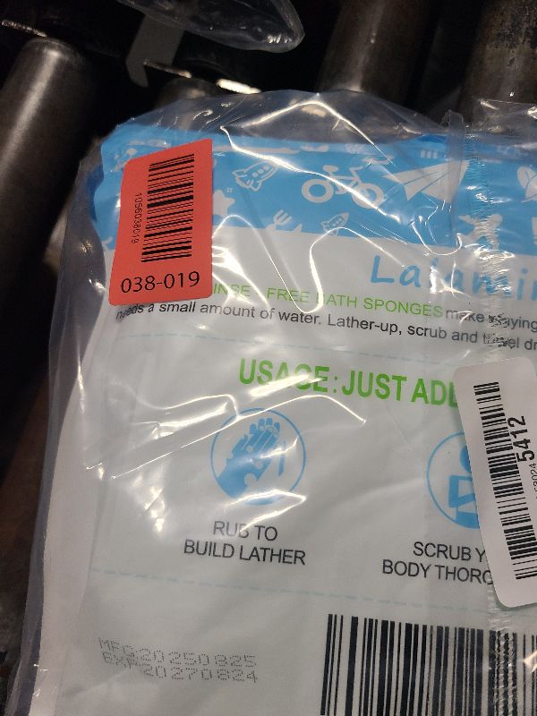 Photo 1 of 100 PCS Disposable Rinse Free Bath Sponges, No Rinse Bathing Wipes for Adults, Soap Infused Dry Shower Wipes for Elderly, Bedridden, Camping, Post Surgery(25 Count 4 Pack)