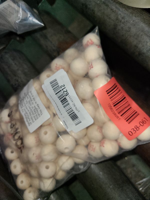 Photo 1 of 100 Pieces Christmas Wood Bead Christmas Words Sign Greeting Words Beads Wood Balls Ornament Balls Farmhouse for DIY(Popular,Red Print)