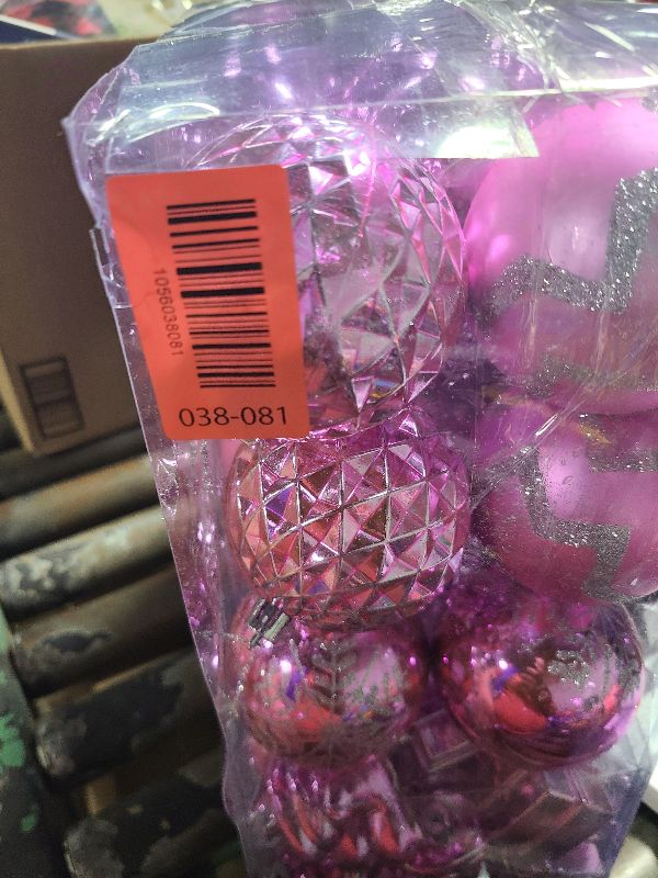 Photo 1 of 116Pcs Pink Christmas Ball Ornaments Set, Shatterproof Christmas Hanging Decoration Set with Gift Box, Assorted Decorative Baubles Set for Xmas Tree/Home/Wedding/Party/Holiday (Pink)
