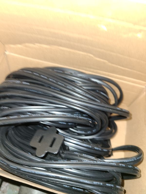 Photo 1 of 18/2 Christmas SPT-1 Electrical Wire Kit - Christmas 18/2 Landscape Lighting Wire with Strippers Plugs, Heat Shrink Terminals, Heat Shrink Tubing for 2025 Xmas Holiday Outdoor(Black,100 ft)