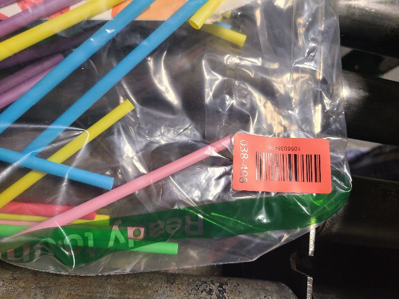 Photo 1 of [500 Pcs] Colorful Disposable Cocktail Short Straws - 5.12'' Long 0.24'' Diameter Plant-Based Drinking Straws for Whiskey Bar Club Coffee Soda Party Cold Drinks
