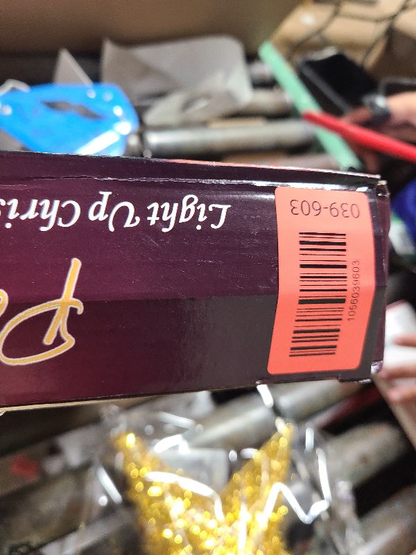 Photo 1 of 11.8'' Light-up Christmas Tree Topper Star, 20 Warm White LED Lights with Sparkling Yarn, Xmas Tree Top Decoration (Golden)