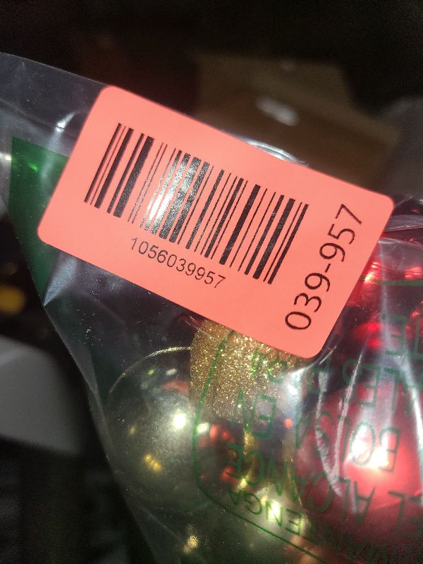 Photo 1 of 12 Pcs Christmas Ball Picks 7.9 Inch Glitter Christmas Ball Ornaments Picks on Wired Picks Shatterproof Red Green Gold Crafts for Xmas Tree Vase Wreath Decoration