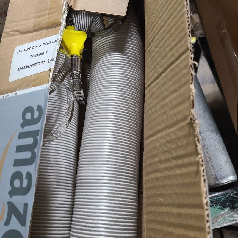 Photo 1 of 2.5"?2 1/2"?x 10' PVC Dust Collection Hose with 304 Stainless Steel Hose Clamps, for Table Saw, Band Saw, Planer, Woodworking and Wood Shop Dust Collection System