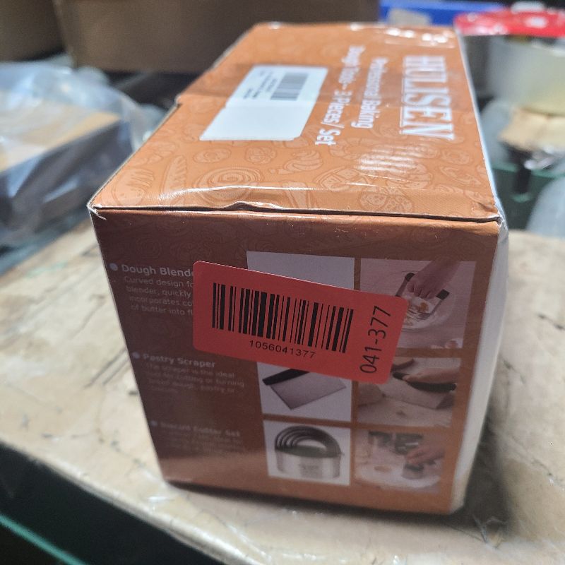 Photo 1 of HULISEN Stainless Steel Biscuit Cutter Set, Silicone Mat, Pastry Scraper and Dough Blender, Sturdy & Long-Lasting with Ergonomic Rubber Grip, Professional Baking Dough Tools, Gift Package (4 Pcs/Set)