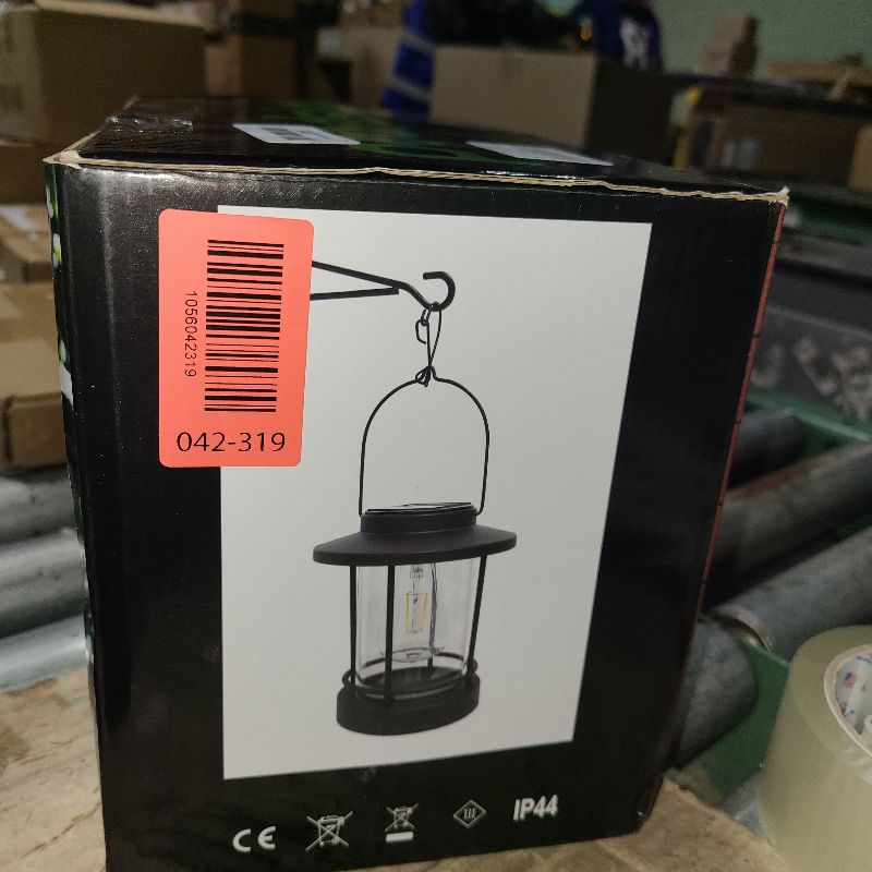 Photo 1 of 2 Pack Solar Wall Lights Outdoor, Waterproof Hanging Lanterns, LED Dusk to Dawn Wall Sconce with Hook, Solar Porch Lights for Patio Garden Gazebo Yard Outdoor Decor