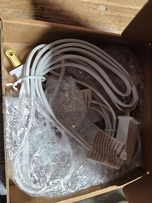 Photo 1 of 2 Pieces Accessory Cord with One LED Light Bulb Lamp Kit, 6Ft Christmas Village Lights Cord with On/Off Switch and Spare Fuse, Blow Mold Light for Christmas Houses Village, Holiday Craft Decorations