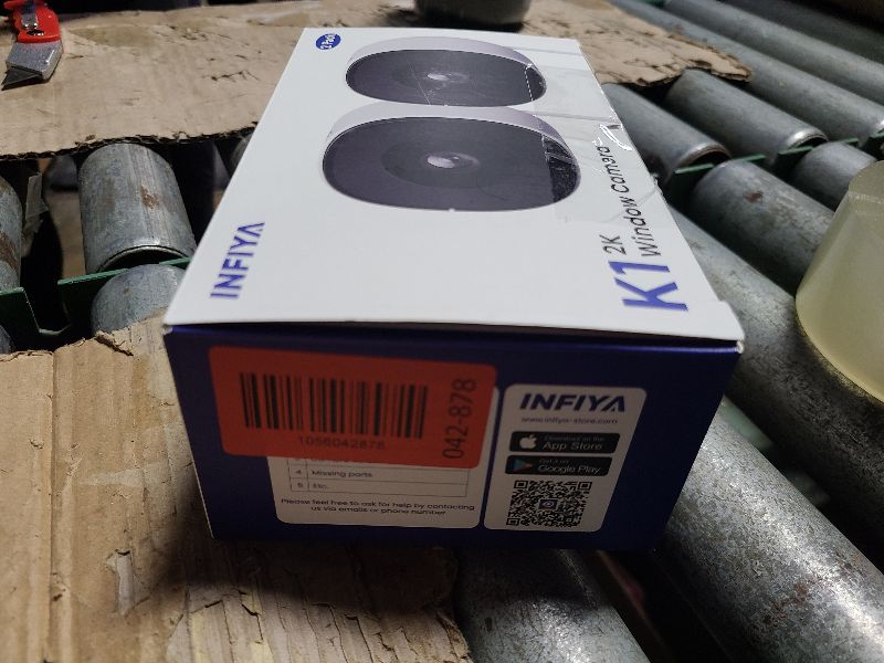 Photo 1 of 2K No Drill Window Camera-2 Pack Cameras for Home Security Indoor & Outdoor Monitoring thru Glass, Anti-Glare Color Night Vision, Human Detection, 24/7 Recording, Space-Saving, Ideal for Apartment, K1