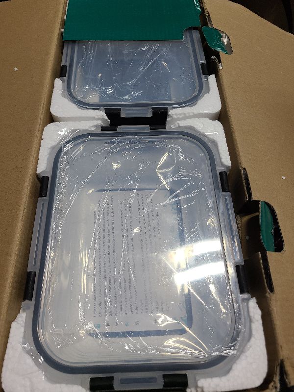 Photo 1 of 8 Pack 36oz Large Glass Meal Prep Containers with lids, Glass Food Storage Containers with Leak Proof Snap Lock Lids , Airtight Bento lunch Boxes, Kitchen Storage, Oven, Freezer and Dishwasher Safe