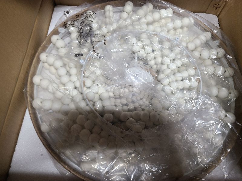 Photo 1 of VANZARLA 3-Light Boho Chandelier Farmhouse, Wood Bead Pendant Light, Antique Rustic Hanging Light Fixture for Kitchen Island Hallway Entryway Bedroom Nursery Dining Room Foyer