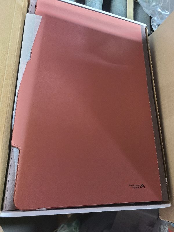 Photo 1 of 10 Legal Size Classification Folders - 2 Divider - 2 Inch Tyvek Expansions - Durable 2 Prongs Designed to Organize Standard Law Client Files, Office Reports - Legal Size, 10 Folders (Red)