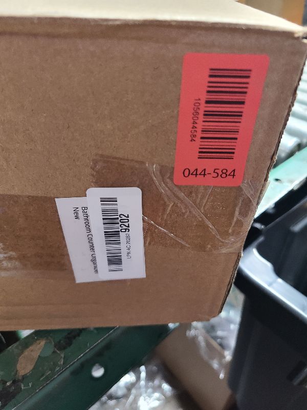 Photo 1 of 2 Tier Bathroom Counter Organizer with Drawer & Basket, Wooden Vanity Tray Countertop Shelf Accessories for Makeup Storage, Coffee Bar Station, Perfume Skincare, Kitchen, Bedroom (Brown)