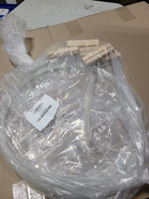 Photo 1 of 10 Pack White Floral Hoop with Stand 18 Inch Metal Rings for DIY Centerpiece Table Decorations Crafts Macrame Rings Hoop Dream Catcher Ring Wedding Christmas Wreath Candle Rings Wreaths Craft Hoops